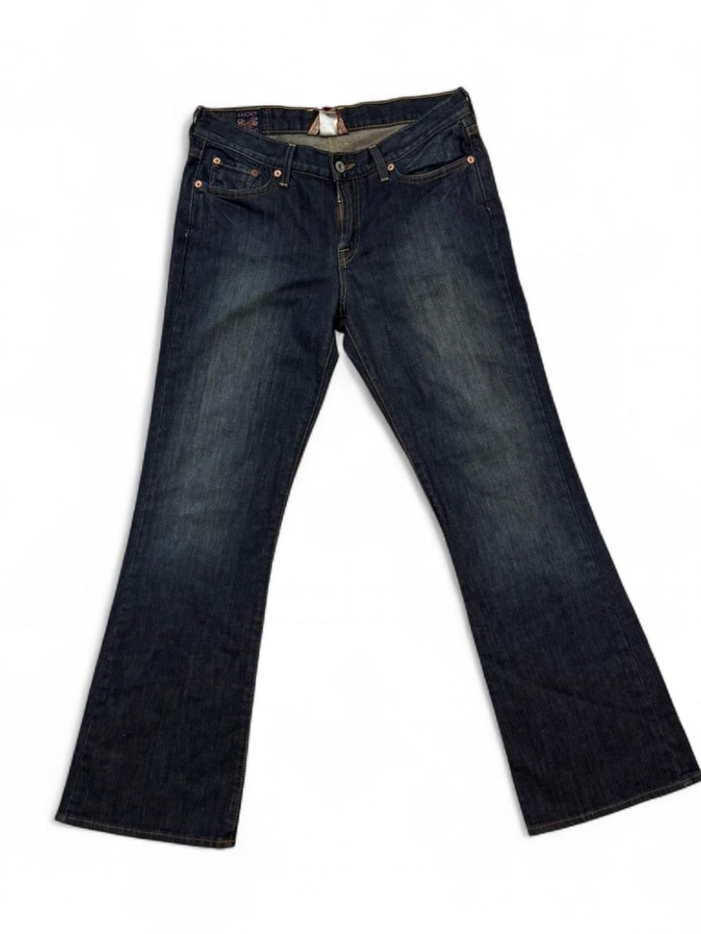 VTG Lucky Brand Sweet N Low Flare Jeans Made in USA Dark Wash Size 8 29
